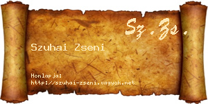 Szuhai Zseni névjegykártya